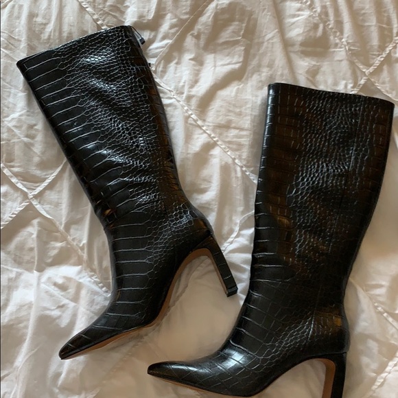 mango croc boots